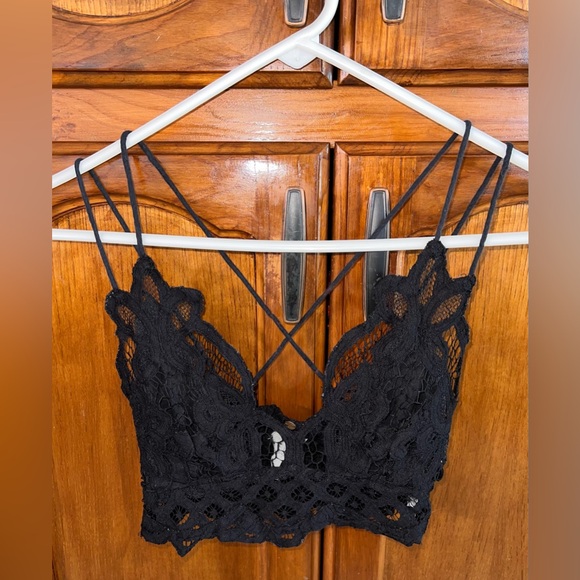 Free People One Women’s Adella Longline Black Lace Bralette! Size Small. - Picture 3 of 13